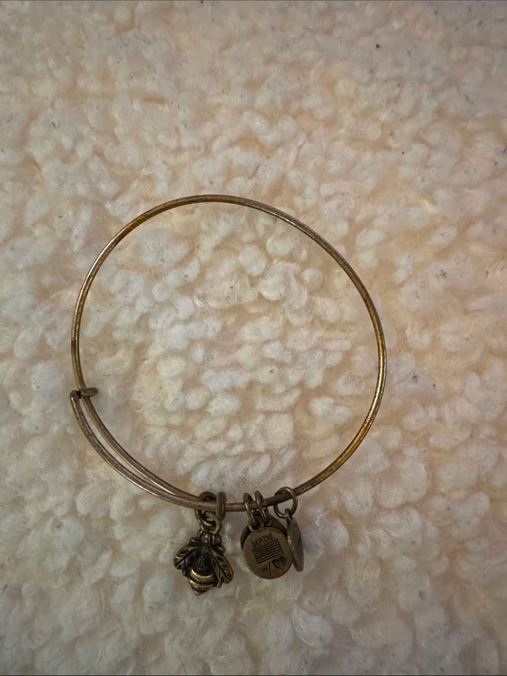 BEE. 🐝 Alex and Ani Antique Gold Charm Bangle Bracelet